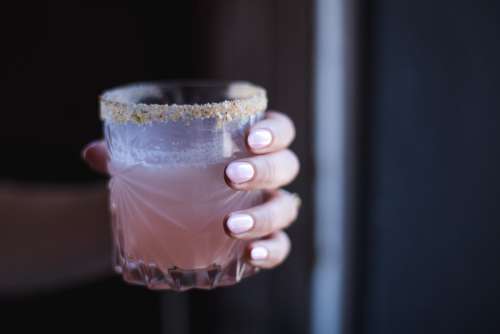 Pink Fingernails Pink Cocktail Photo