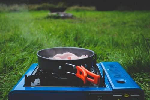 Sizzling And Camping Photo