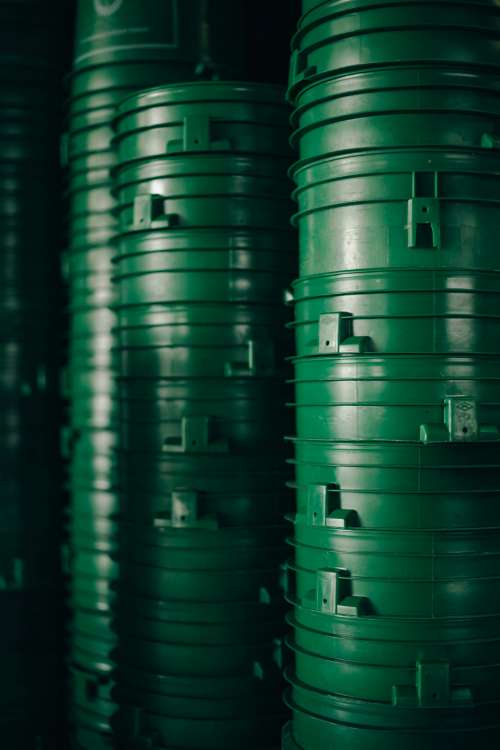Stacked Green Tubs Photo