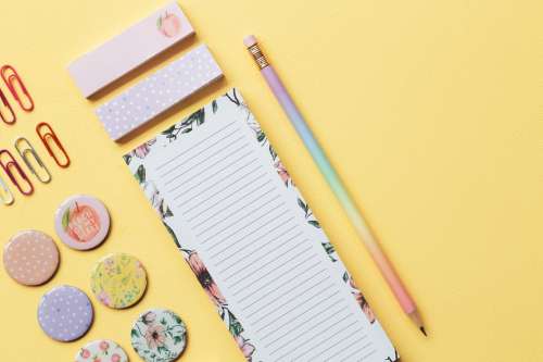 Stationery And Pin Badges Photo