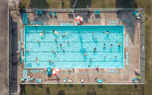 Top-Down View Of Pool Photo