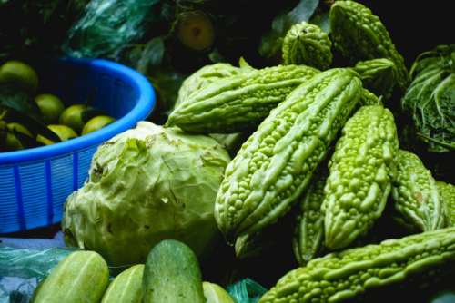 Bitter melon at the Asian market