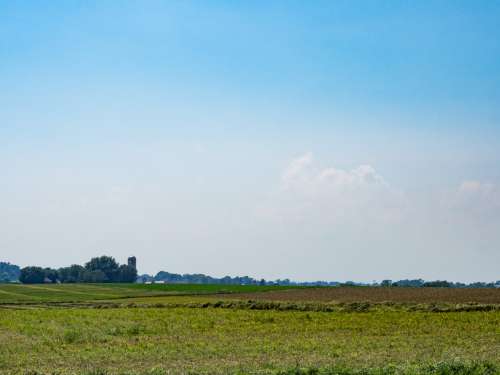 Farmland and Blue Sky