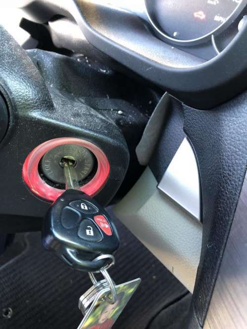 key steering wheel ignition key ignition key in ignition