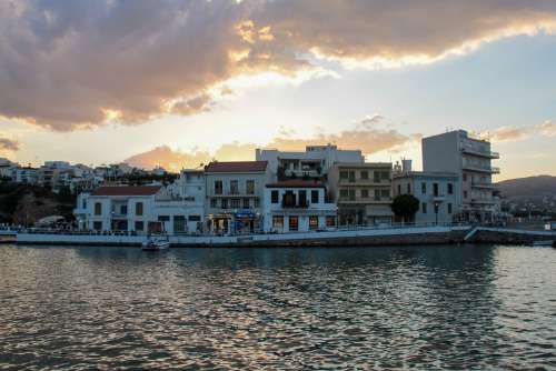 Agios Nikolaos Crete Sea Side Greece Travel