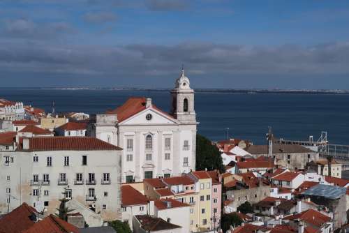 Alfama Lisbon Tejo Church Lisboa Portugal