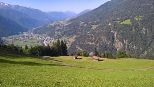 Alpine Mountains Landscape Lech Valley View