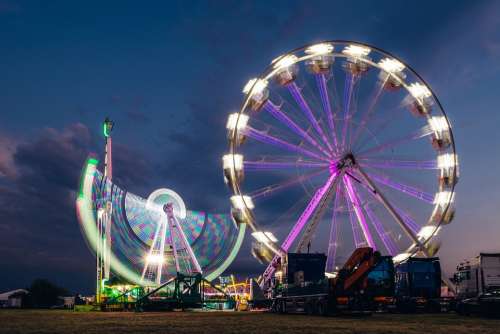 Amusement Park Ferris Wheel Entertainment Fun