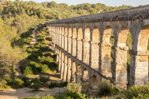 Aqueduct Tarragona Antiquity Devil'S Bridge Spain