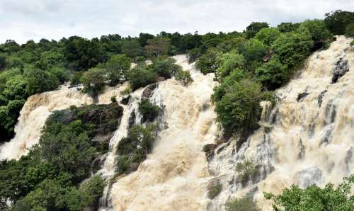 Bharachukki Waterfall Waterfalls Cauvery Nature