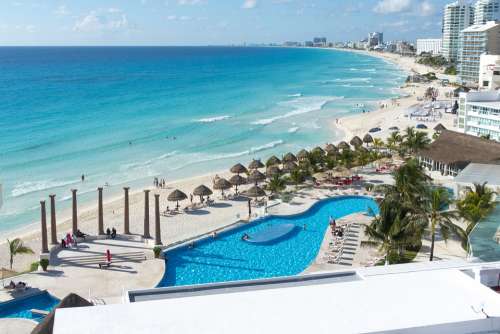Cancun Ocean Coast Vacation Mexico Travel Water