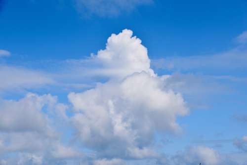 Cloud Blue Sky Atmosphere Nature Weather Cumulus