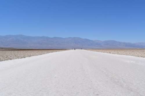Desert Salt Hot Sky Dry Landscape Mountains