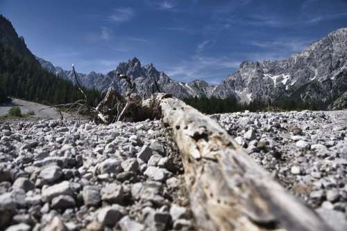 Dry Stones Scree Landscape Mountain Hot