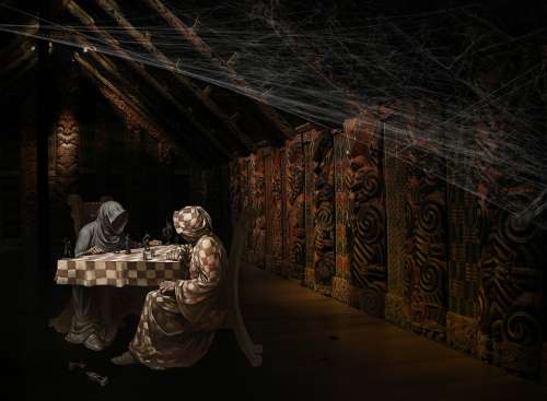 Fantasy Space Dark Chess People Mystical Creepy