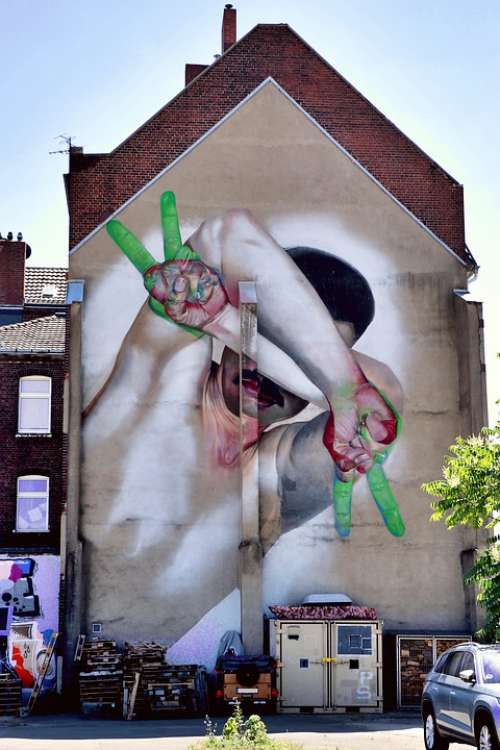 Graffiti Düsseldorf Art Facade Wall Art Form
