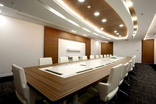 Interior Office Corporate Branding Meeting Table