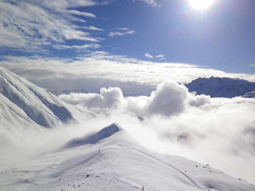 Ischgl Alpine Snow Mountains Mountain Range