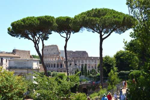Italy Rome Amphitheatre Romano Architecture