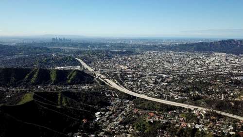 Los Angeles Glendale Drone Architecture Freeway