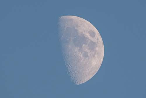 Moon Sky Atmosphere Bright Daylight