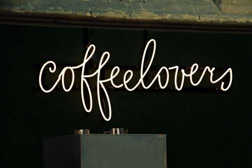 Neon Sign Coffee Coffee Lovers Kafeeliebhaber Scene