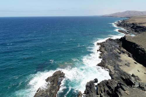 Ocean Cliffs Costa Landscape Rocks Nature Waves
