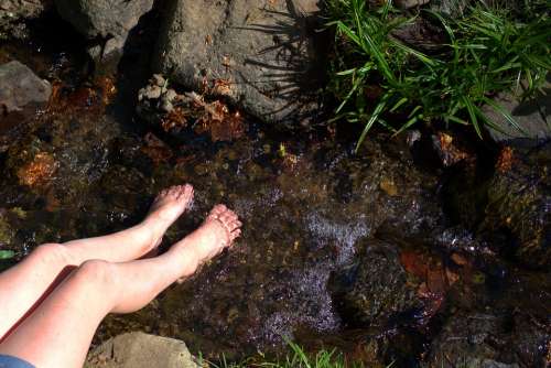 Relaxation Feet River Water Relax Wellness Spa