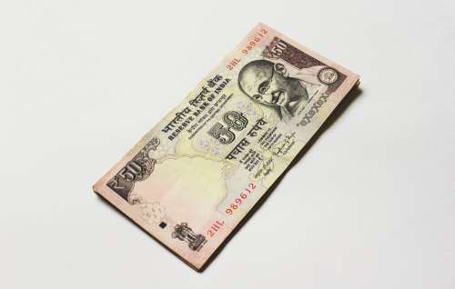 Rupee Indian India Money Bank Note Bill Business