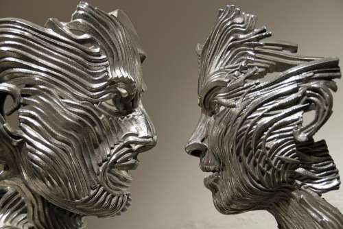 Sculpture Metal Artwork Man Woman