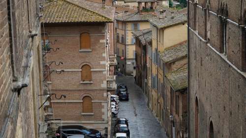 Siena Italy Street Alley Car Brick Cityscape