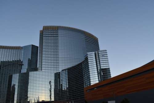 Skyscraper Vegas Architecture Glass Mirror City