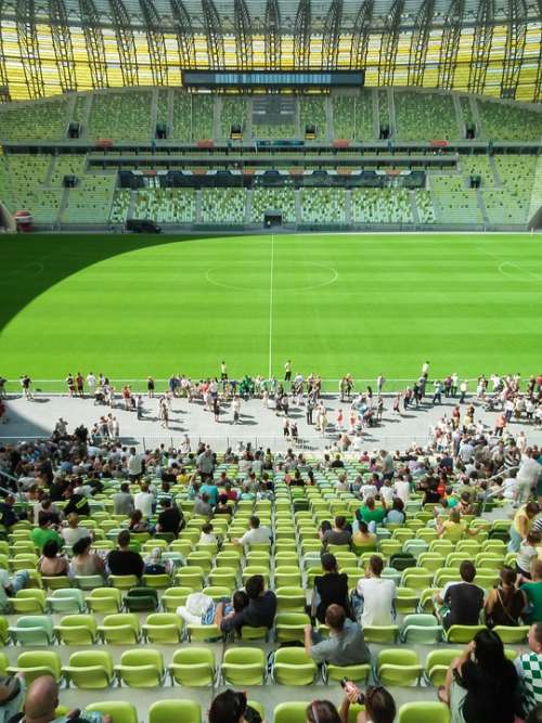 Stadium Arena Football Soccer Grass Field Ground