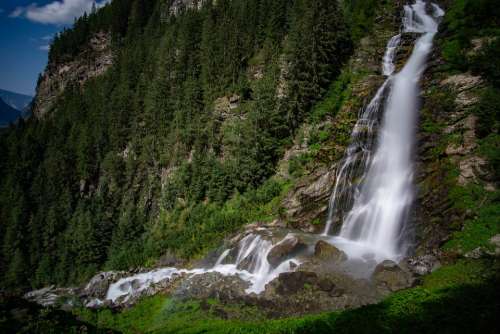 Stuibenfall Waterfall Nature Landscape Tyrol