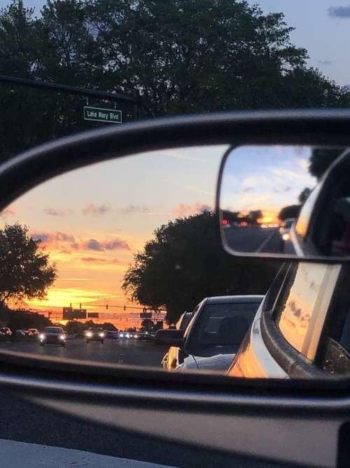 Sunset Summer Solstice Reflection Mirrors