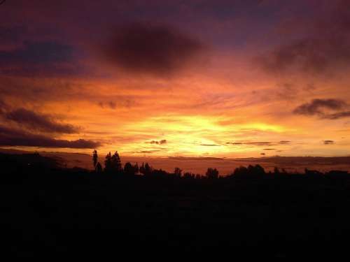 Sunset Nature Mountain Boyacá Sky Colors Dusk