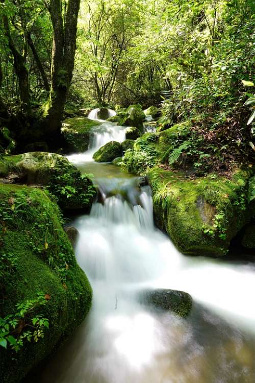 Valley Water Clean Mountain River Nature Scenery