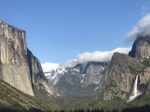 Yosemite Valley California Landscape Forest Nature