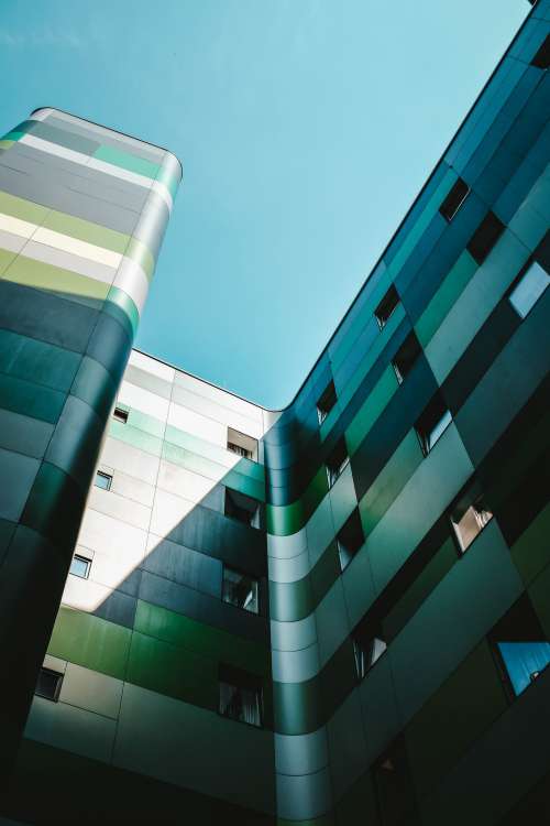 Blue And Green Building Photo
