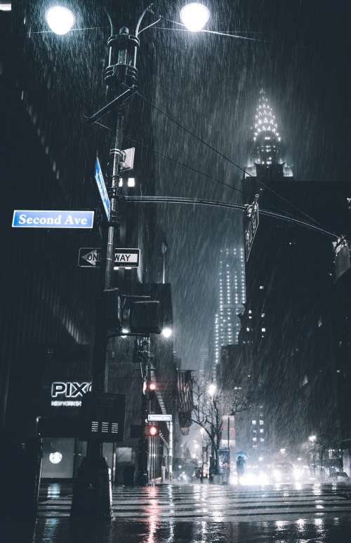 Rain In New York Photo