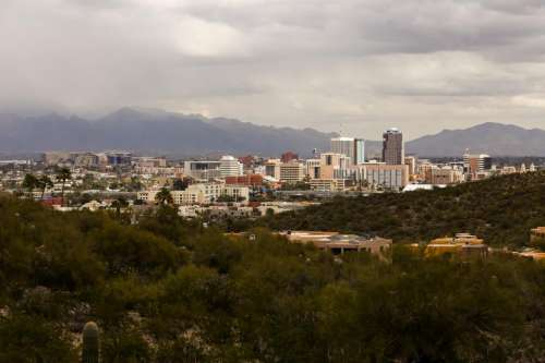 Wide view of Downtown Tucson, Arizona