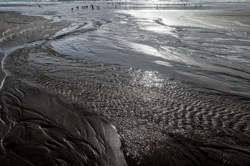 Textured beach sand