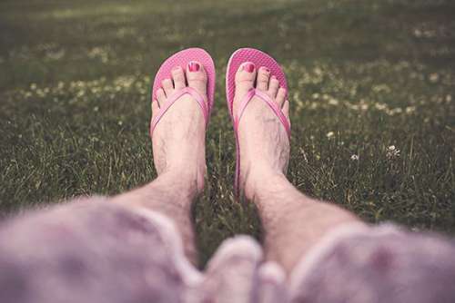 Man Wearing Sandals Free Photo 