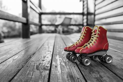 Red Rollerskates Free Photo 