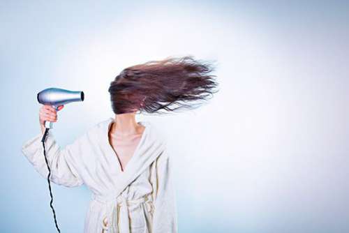 Woman Drying Hair Free Photo 