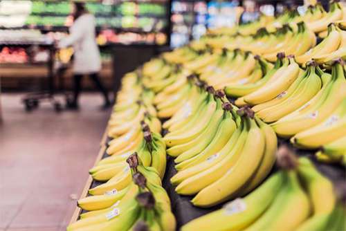 Bananas in Store Free Photo 