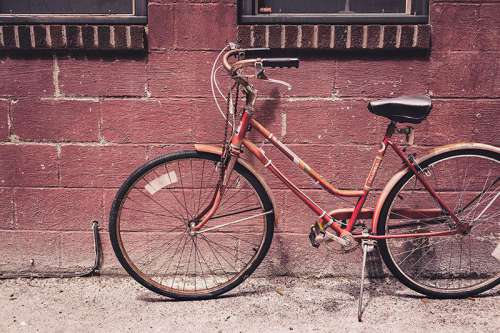 Vintage Bike & Brick Wall Free Photo 