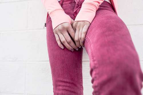 Woman Pink Trousers Free Photo 
