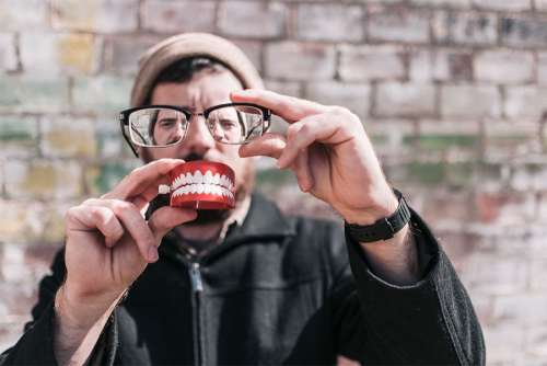 Hipster Man With Teeth Free Photo 