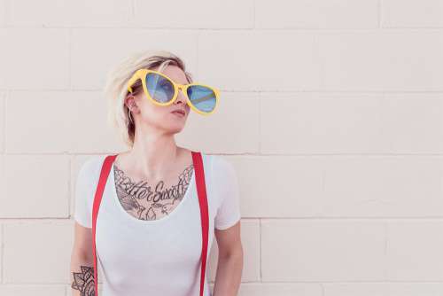 Blond Woman & Sunglasses Free Photo 